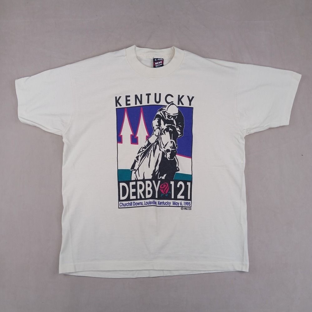 Vintage Best  XL (Medium) Mens T Shirt 1994 Kentucky Derby Single Stitch 22x26